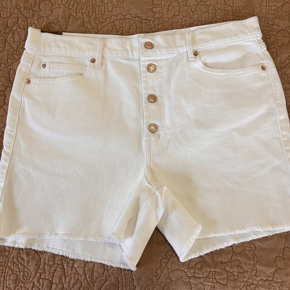 Ariat High Rise Boyfriend 34R Cut Off Button Fly Denim Shorts Rodeo Festival